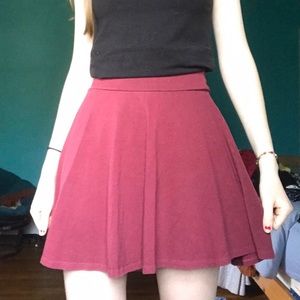 Maroon skater skirt
